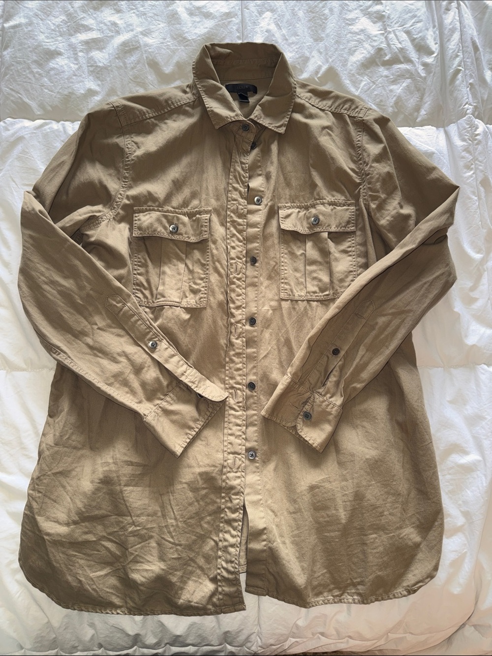 J. Crew military green Button-Down Utility Shirt